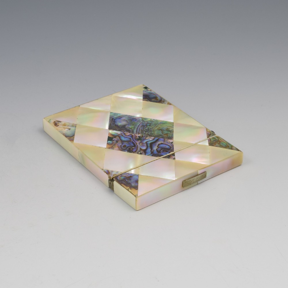 Victorian Mother Of Pearl & Abalone Visiting Card Case View VI