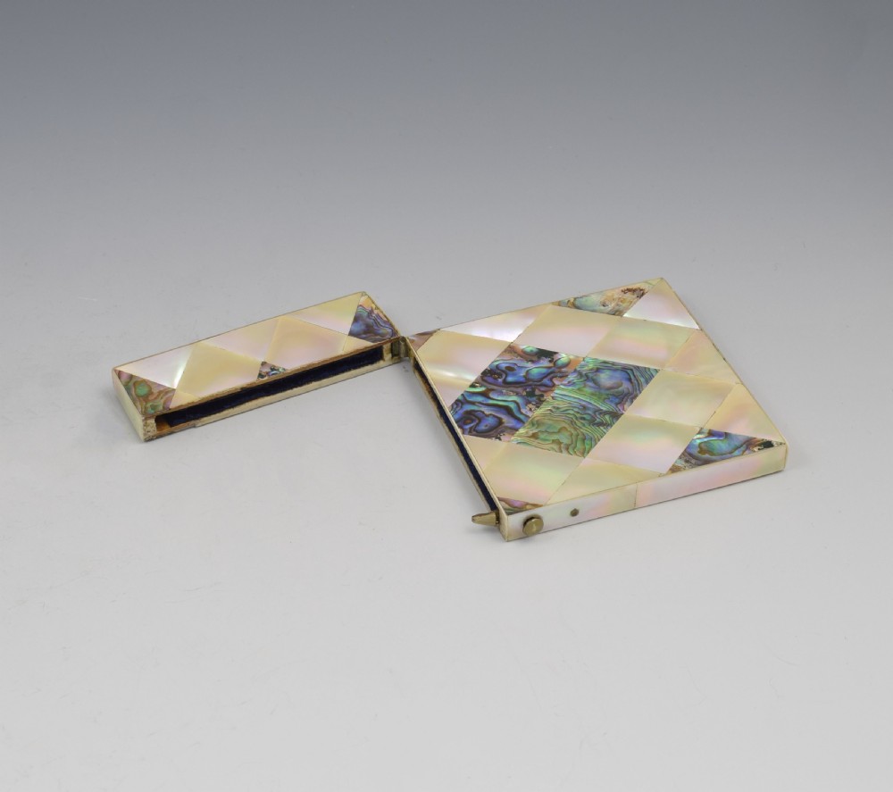 Victorian Mother Of Pearl & Abalone Visiting Card Case View X