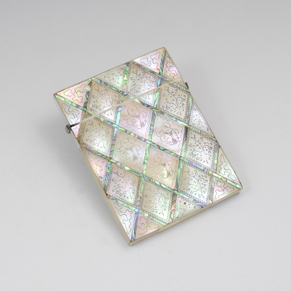 Victorian Mother Of Pearl & Abalone Visiting Card Case View II