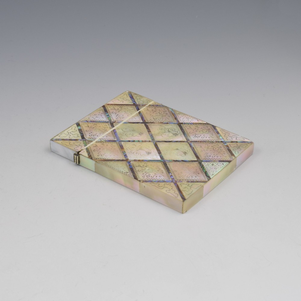 Victorian Mother Of Pearl & Abalone Visiting Card Case View V