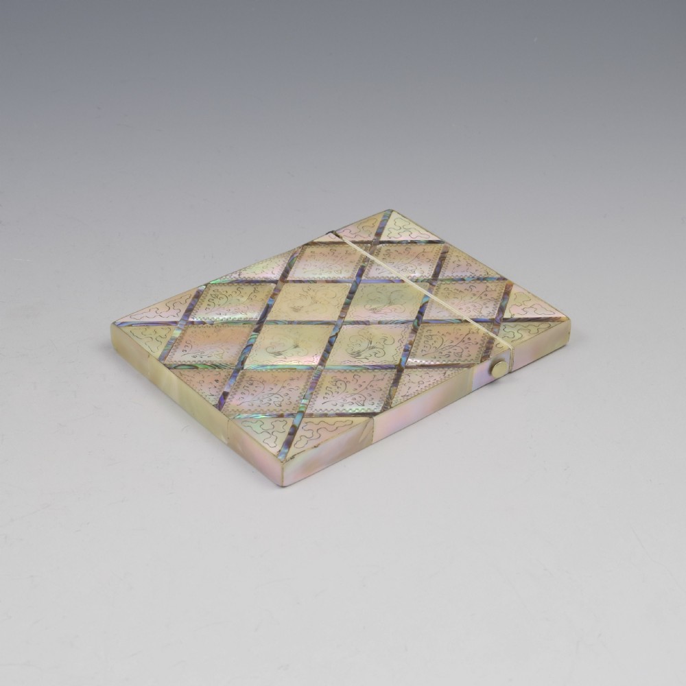 Victorian Mother Of Pearl & Abalone Visiting Card Case View VI