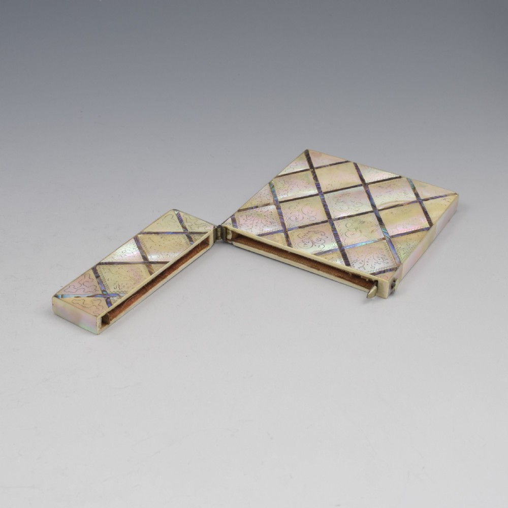 Victorian Mother Of Pearl & Abalone Visiting Card Case View VIII