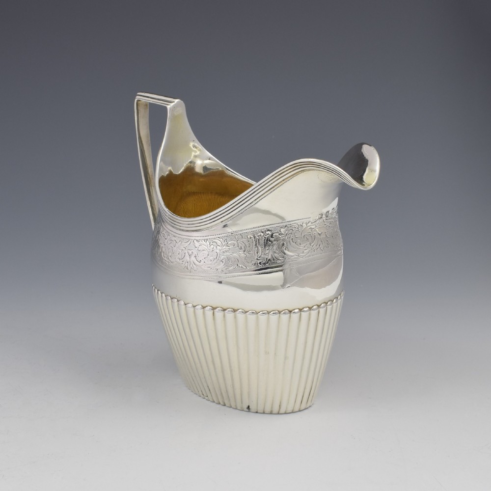 Georgian Silver Cream Jug London 1799 View VI