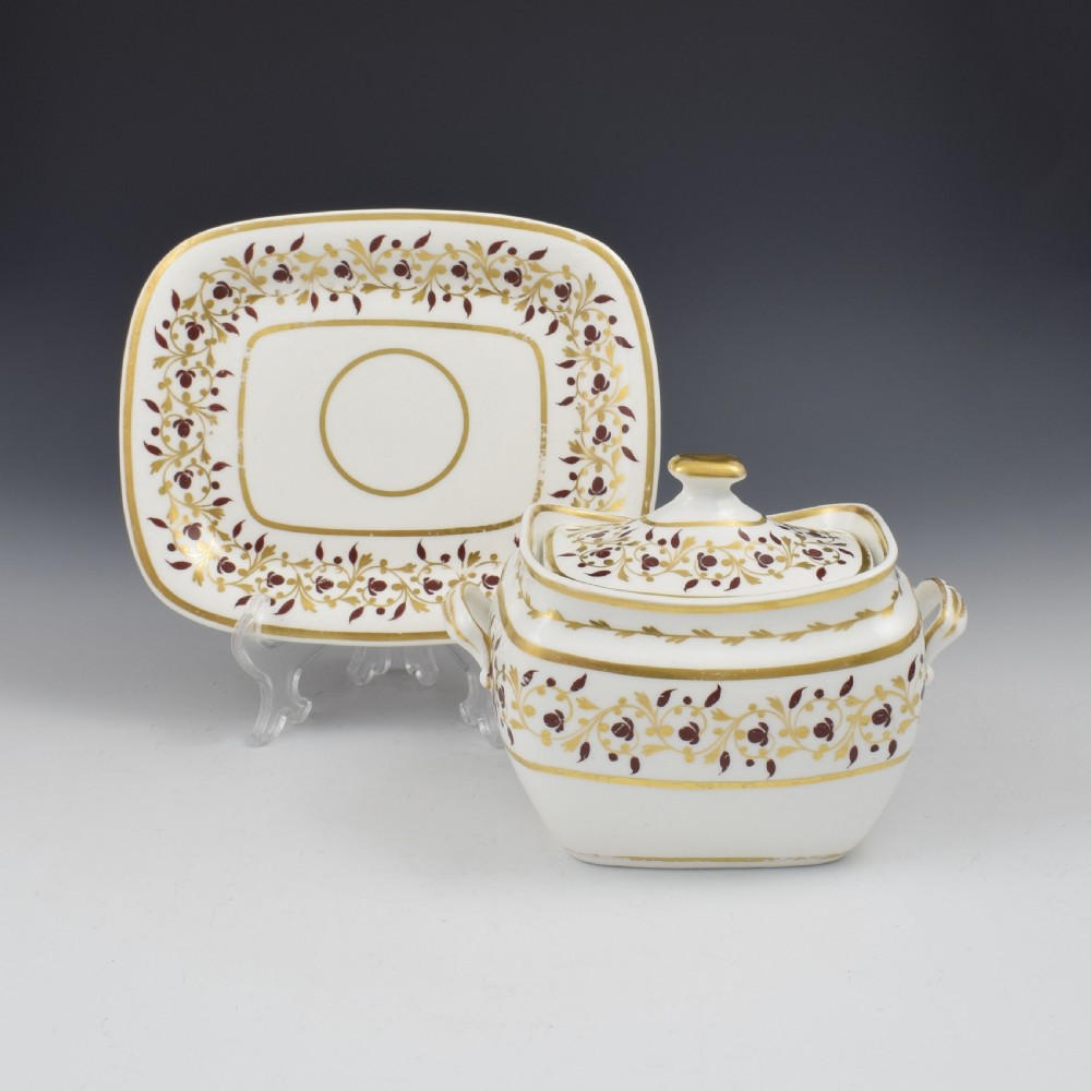 Spode Bone China Sucrier & Stand Pattern 1023 