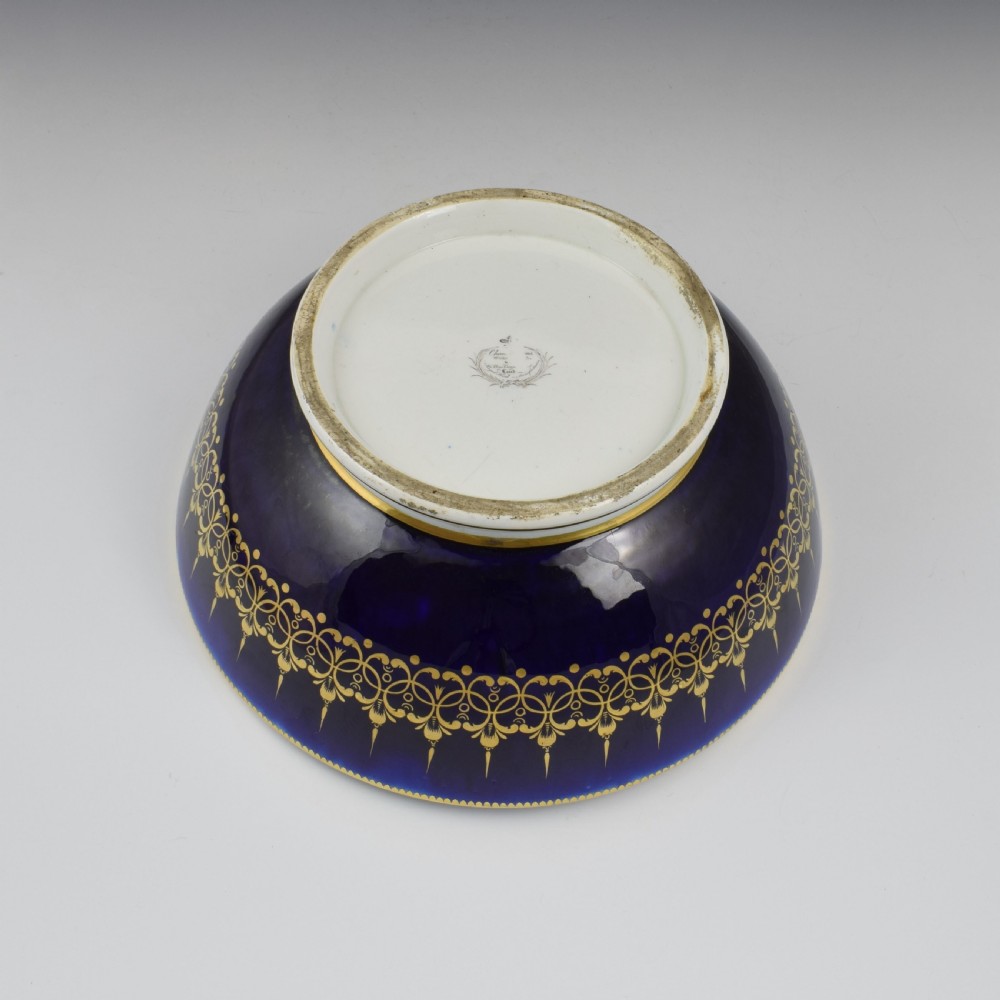 Large Chamberlain Worcester Porcelain Punch Bowl c.1816-1820 View VII
