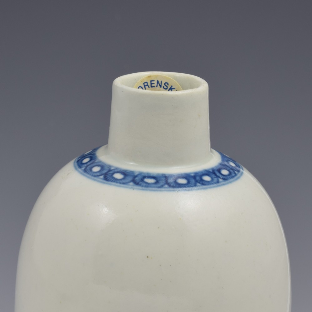 First Period Worcester Porcelain Tea Canister Ex-Zorensky View IX