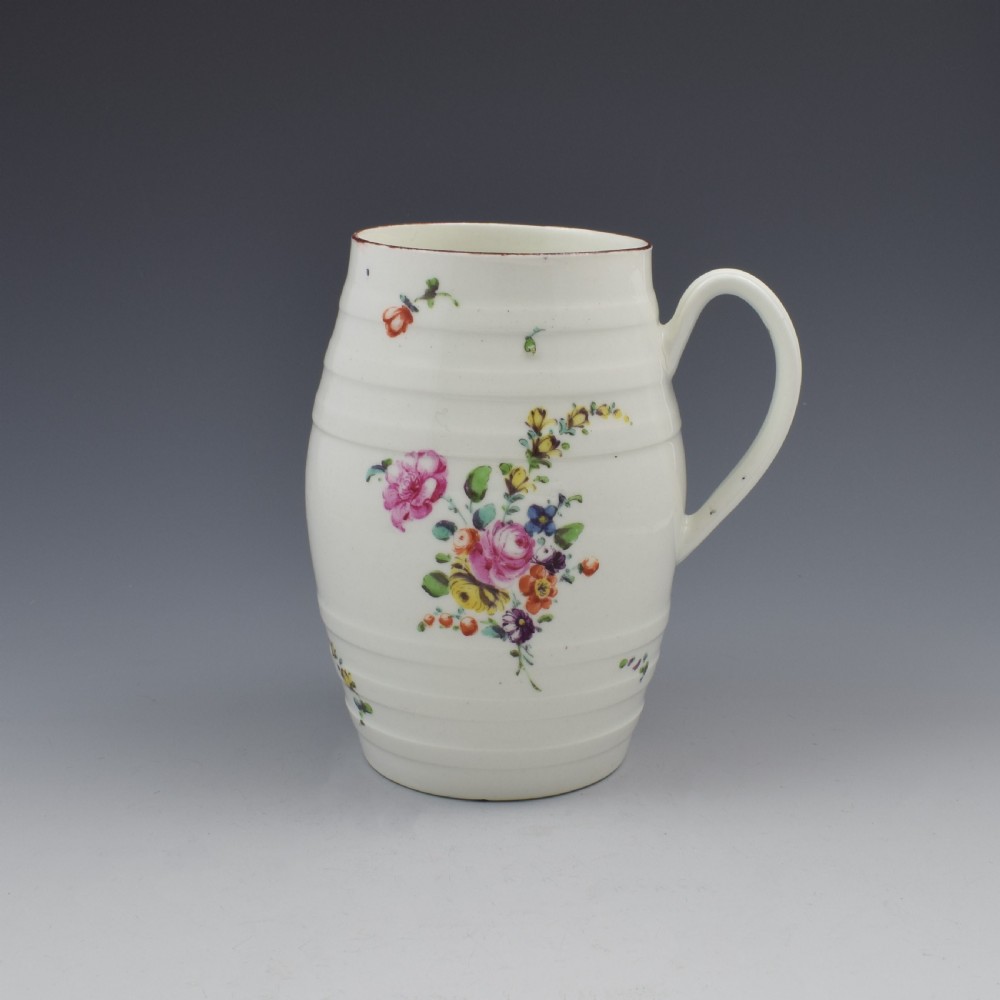 Fine Derby Porcelain Barrel Shaped Cider Mug c.1760-1765