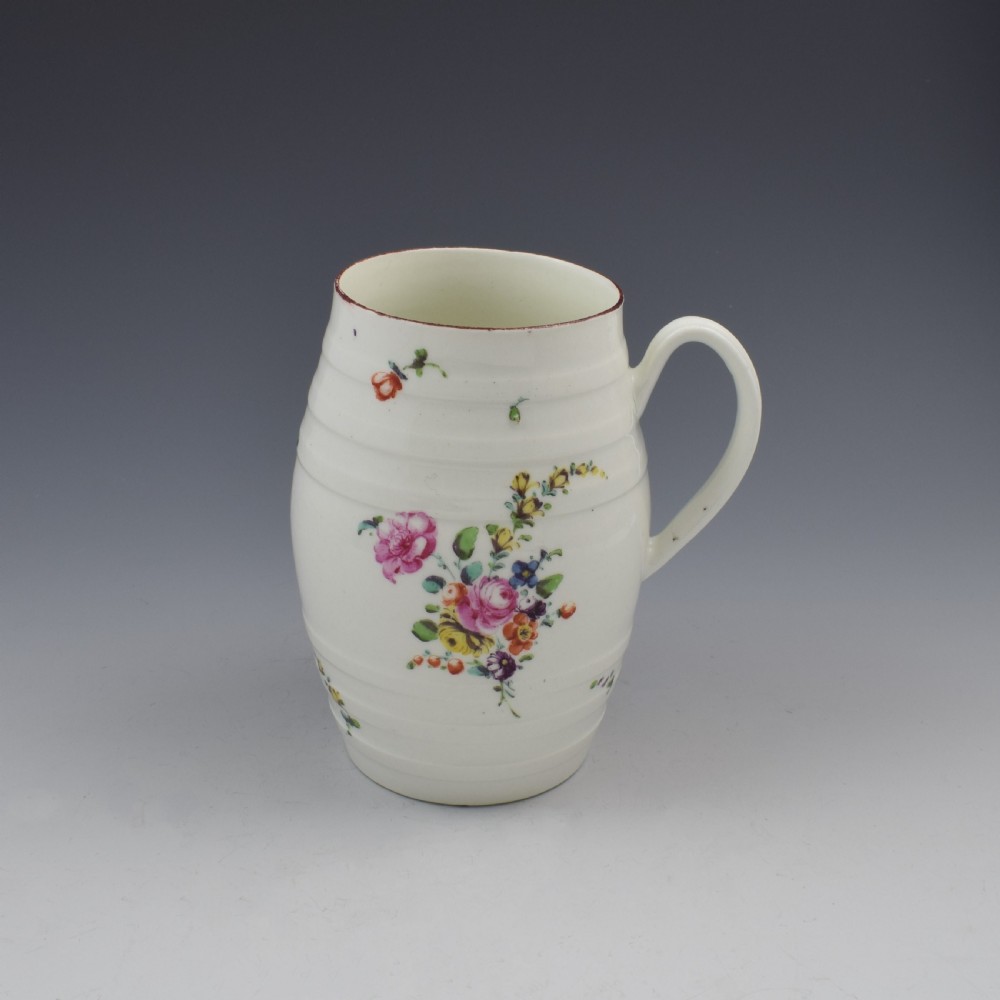 Fine Derby Porcelain Barrel Shaped Cider Mug c.1760-1765 View X