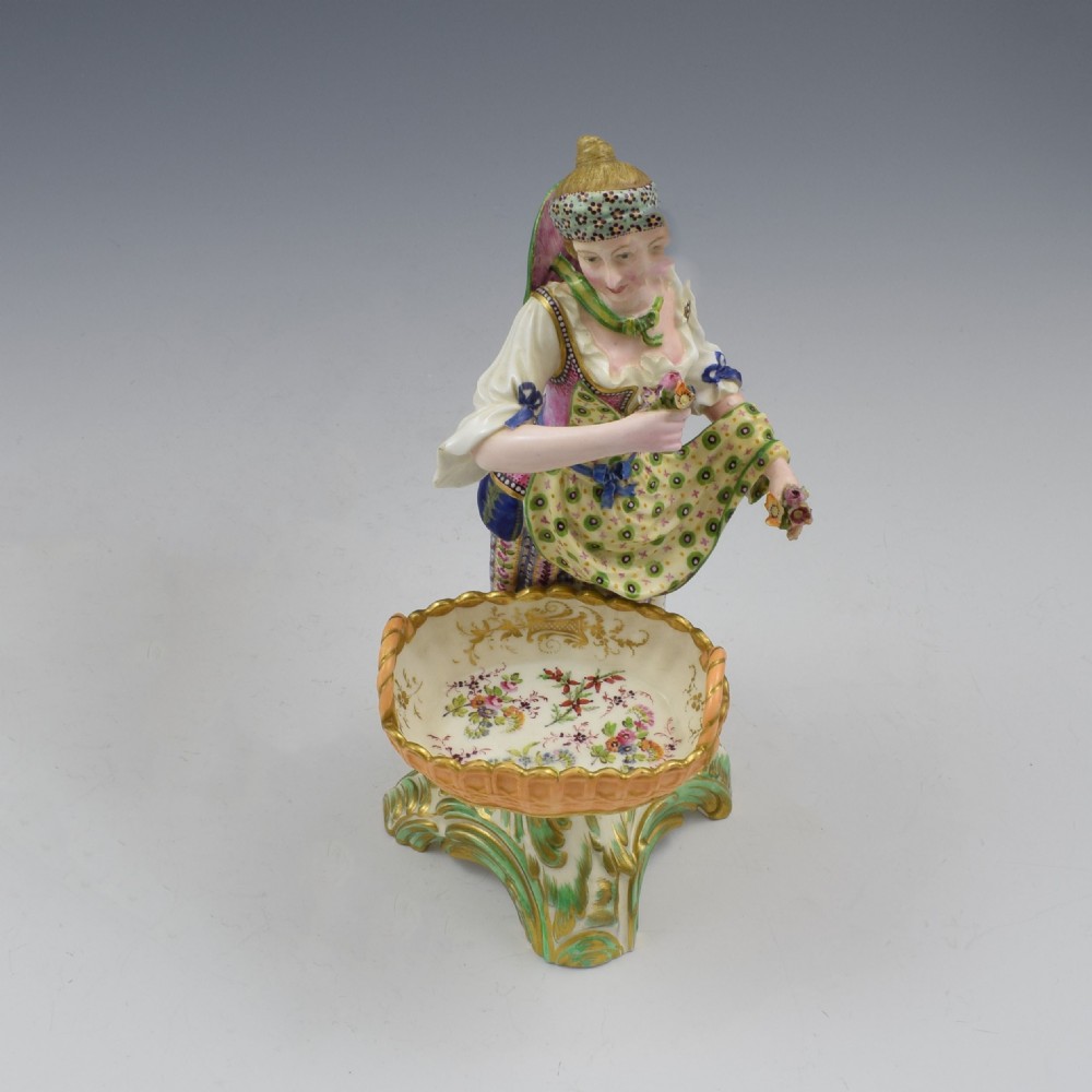 Fine Pair Minton Porcelain Sweetmeat Figures With Baskets Models 84 & 85 c.1830 View XII