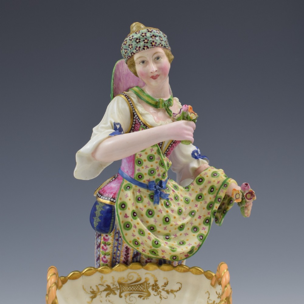 Fine Pair Minton Porcelain Sweetmeat Figures With Baskets Models 84 & 85 c.1830 View XIII
