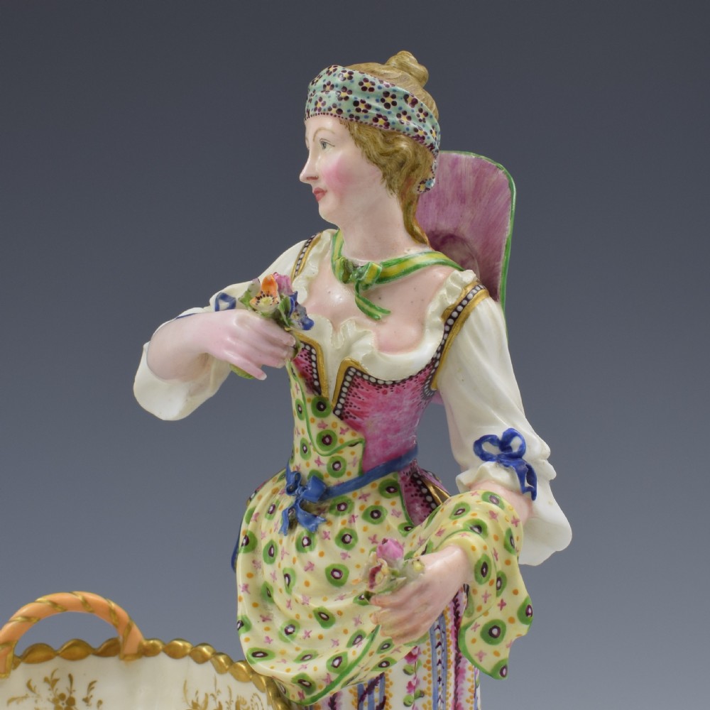 Fine Pair Minton Porcelain Sweetmeat Figures With Baskets Models 84 & 85 c.1830 View XIV