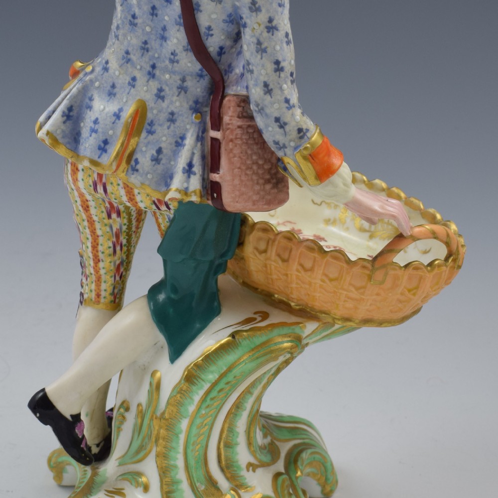 Fine Pair Minton Porcelain Sweetmeat Figures With Baskets Models 84 & 85 c.1830 View XXI