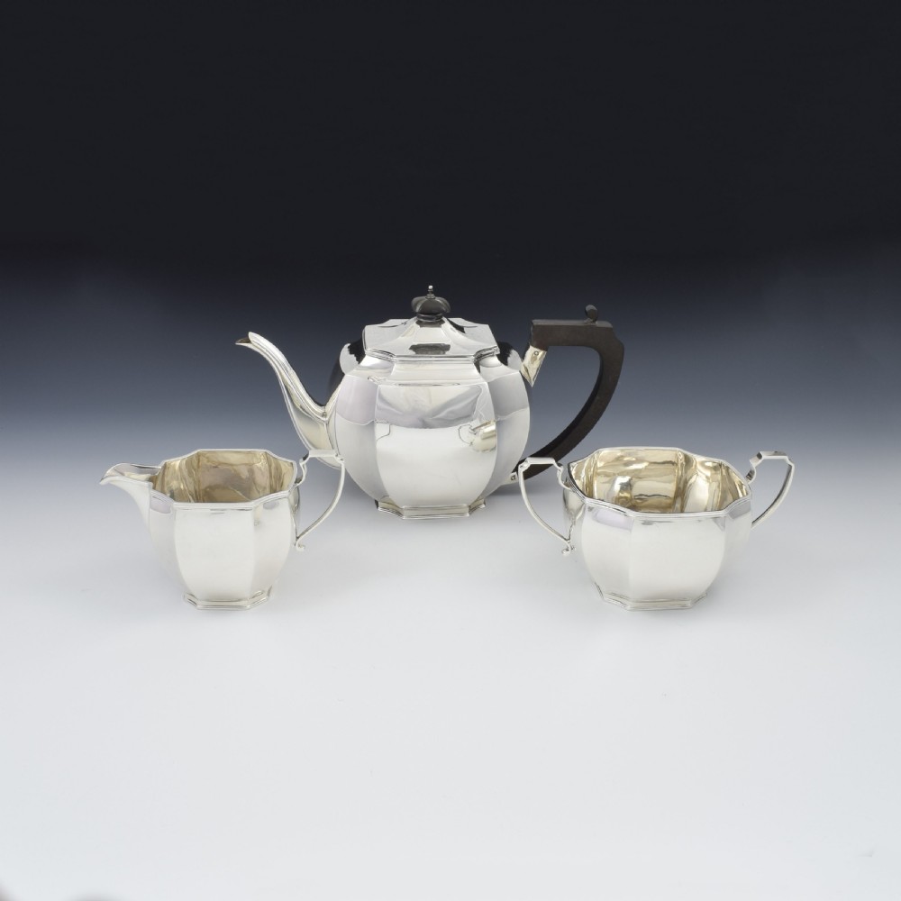 Art Deco Sterling Silver Tea Set Mappin & Webb 1932