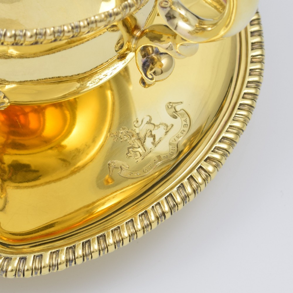 Fine Pair Of Edwardian Silver Gilt Sauce Boats View VII