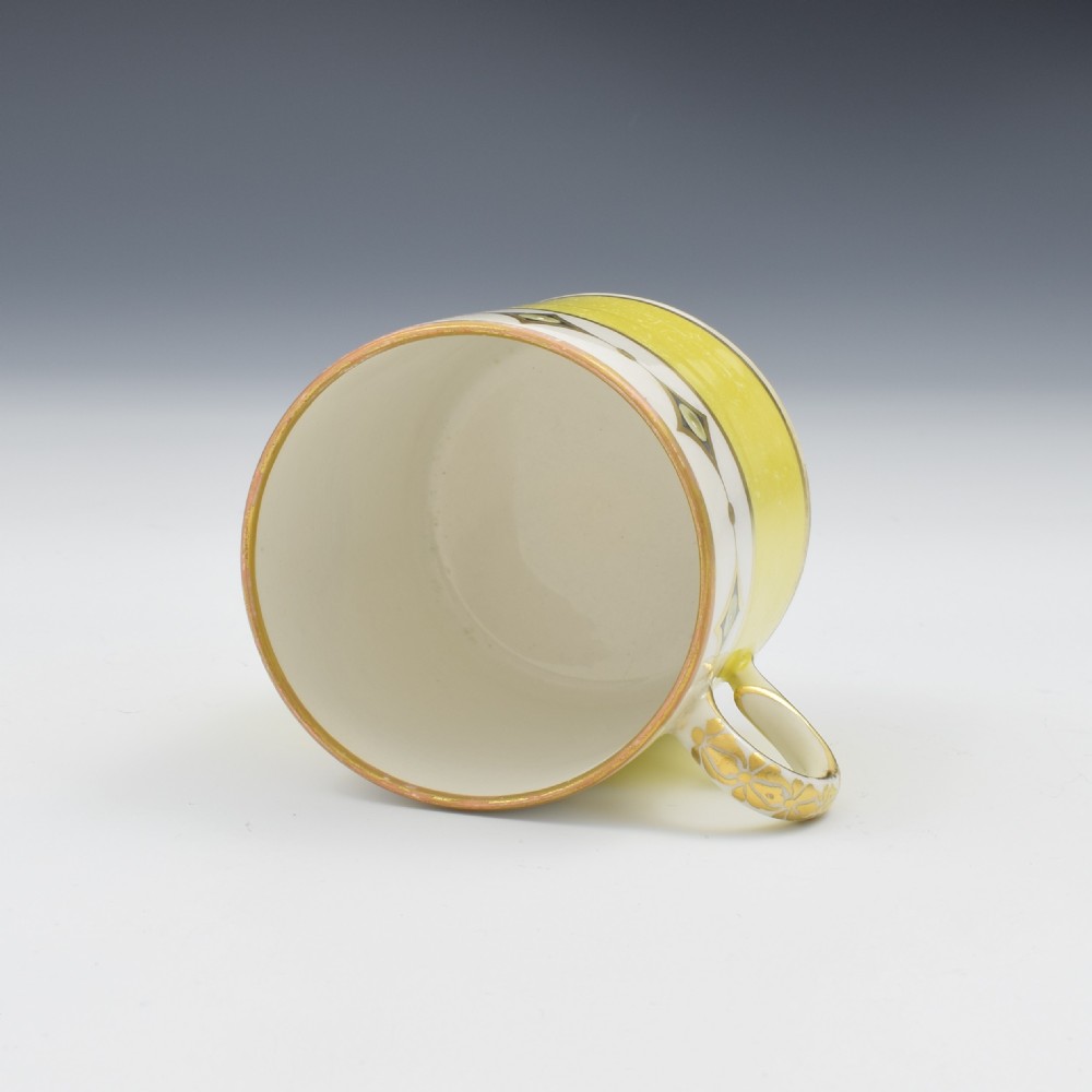 Georgian Derby Porcelain Yellow Ground Coffee Can c.1805 Pattern 619 View VI