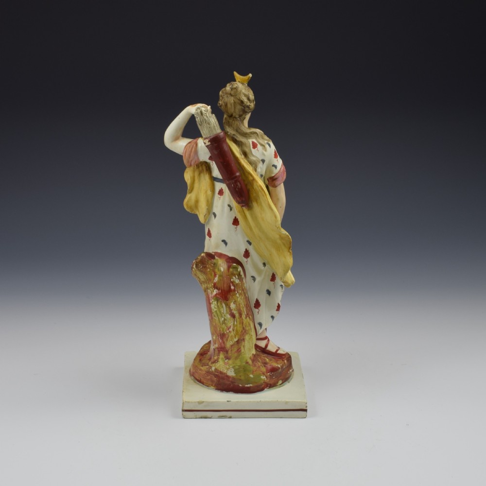 Large Staffordshire Pottery Pearlware Figure Of Diana c.1820 View V