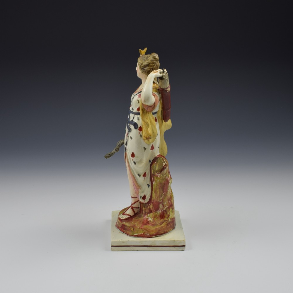 Large Staffordshire Pottery Pearlware Figure Of Diana c.1820 View VII