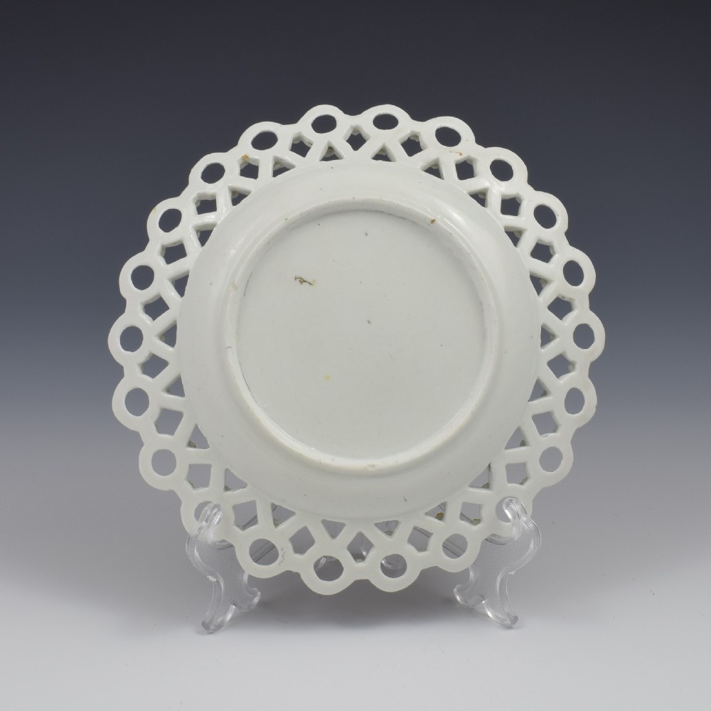 Derby Porcelain Cotton Stem Painter Spectacle Plate c.1760 View IV