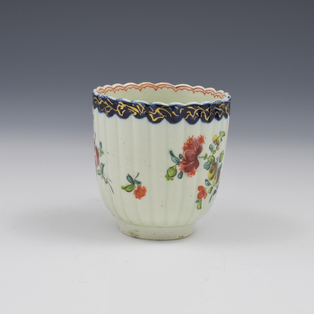 Pennington Liverpool Porcelain Fluted Polychrome Coffee Cup c.1770 View VI