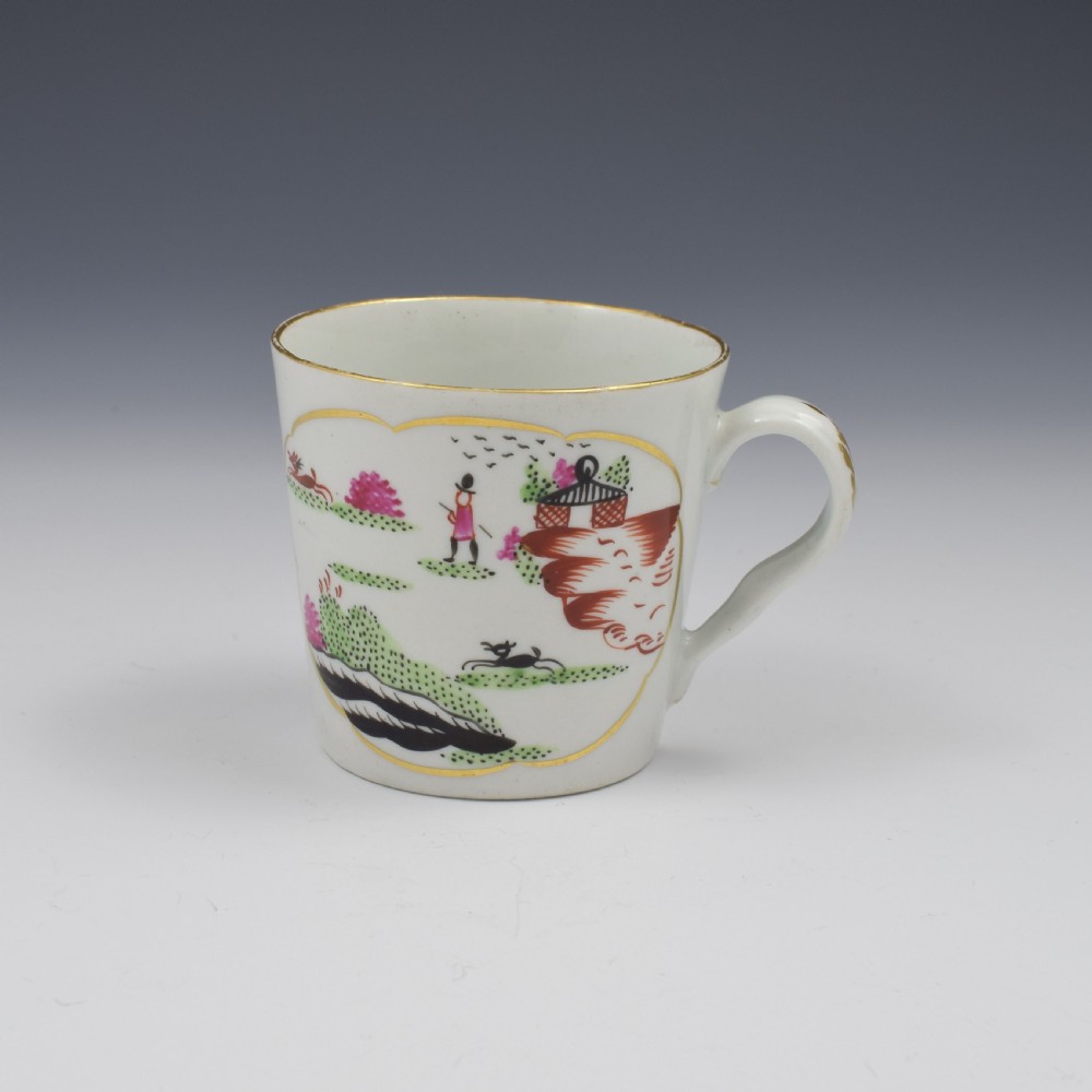 Chamberlain Worcester Porcelain Stag Hunt Coffee Can c.1792