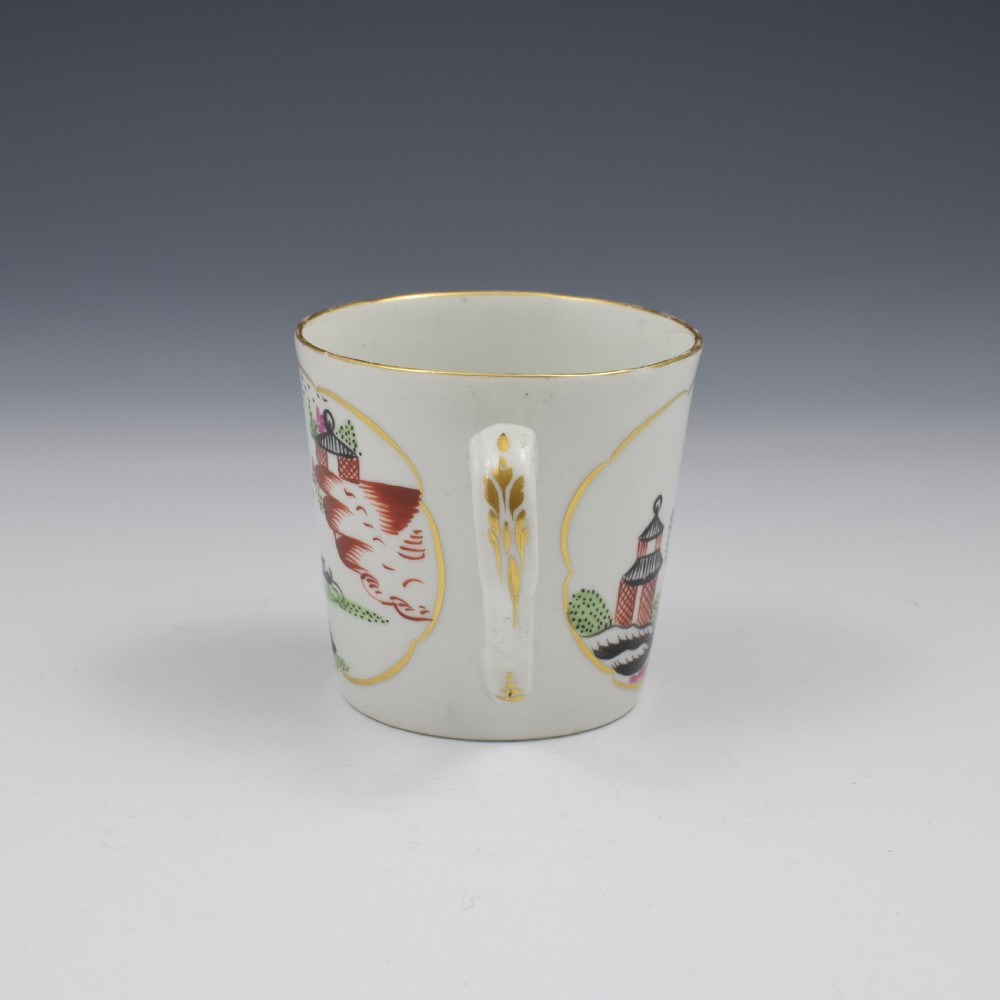 Chamberlain Worcester Porcelain Stag Hunt Coffee Can c.1792 View IV