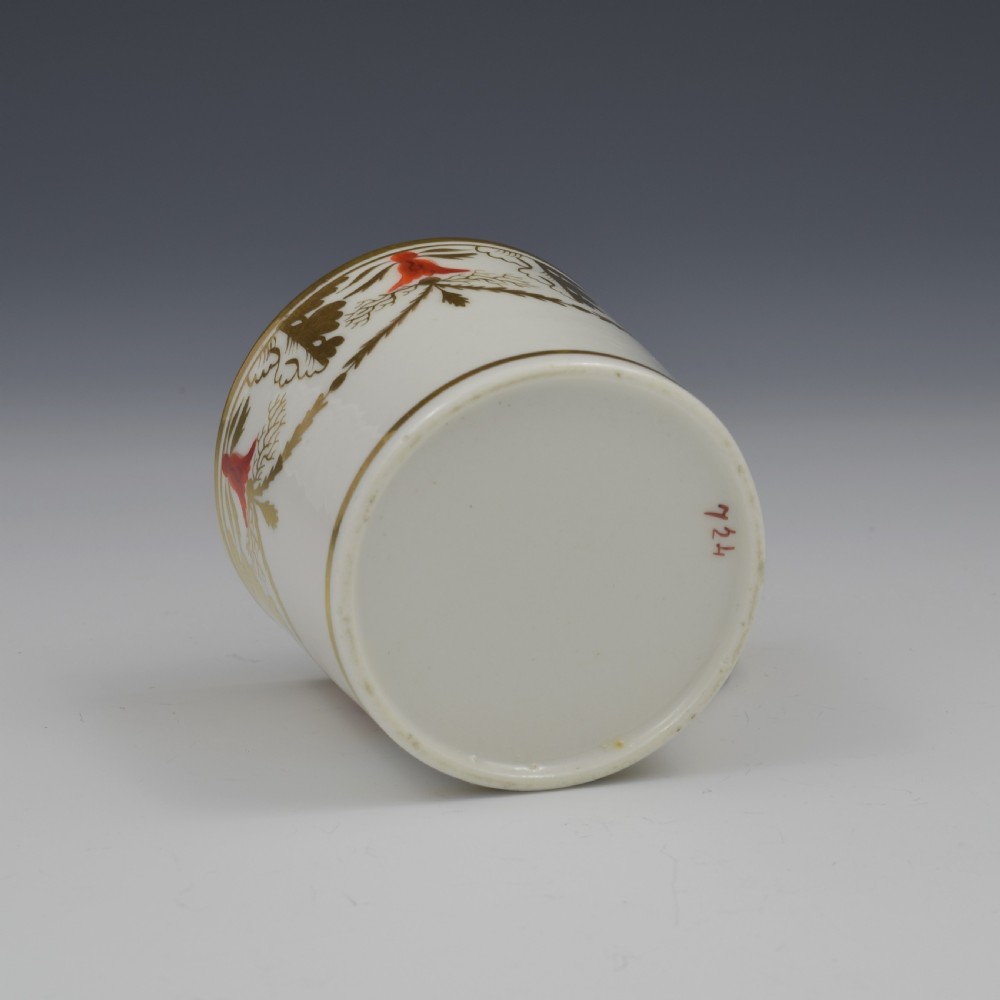 Georgian Coalport Porcelain Coffee Can c.1805 Pattern 724 View VI