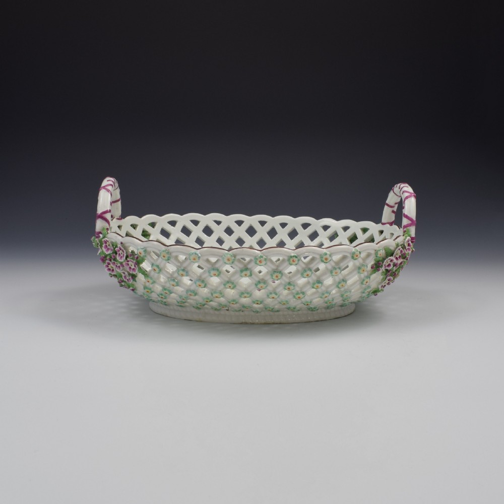 Fine Large Chelsea Red Anchor Porcelain Basket c.1750-1758 View VI