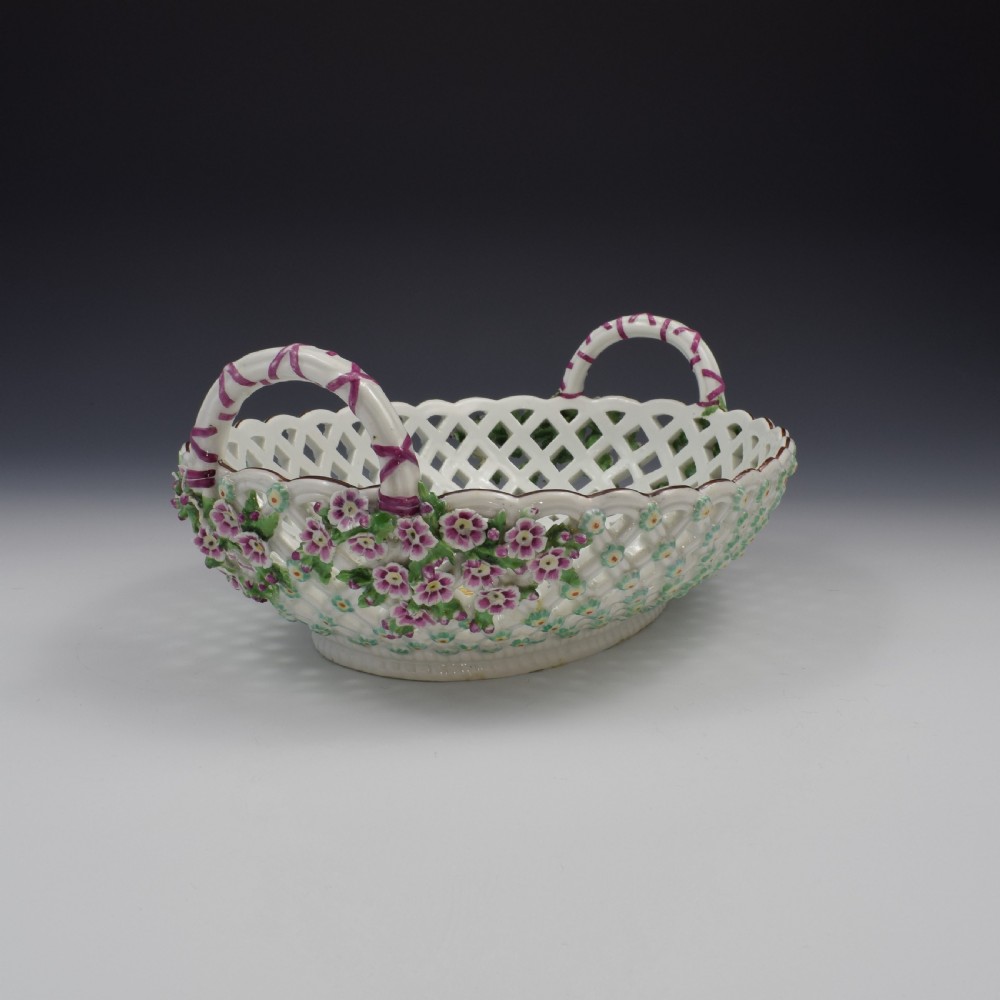 Fine Large Chelsea Red Anchor Porcelain Basket c.1750-1758 View VII