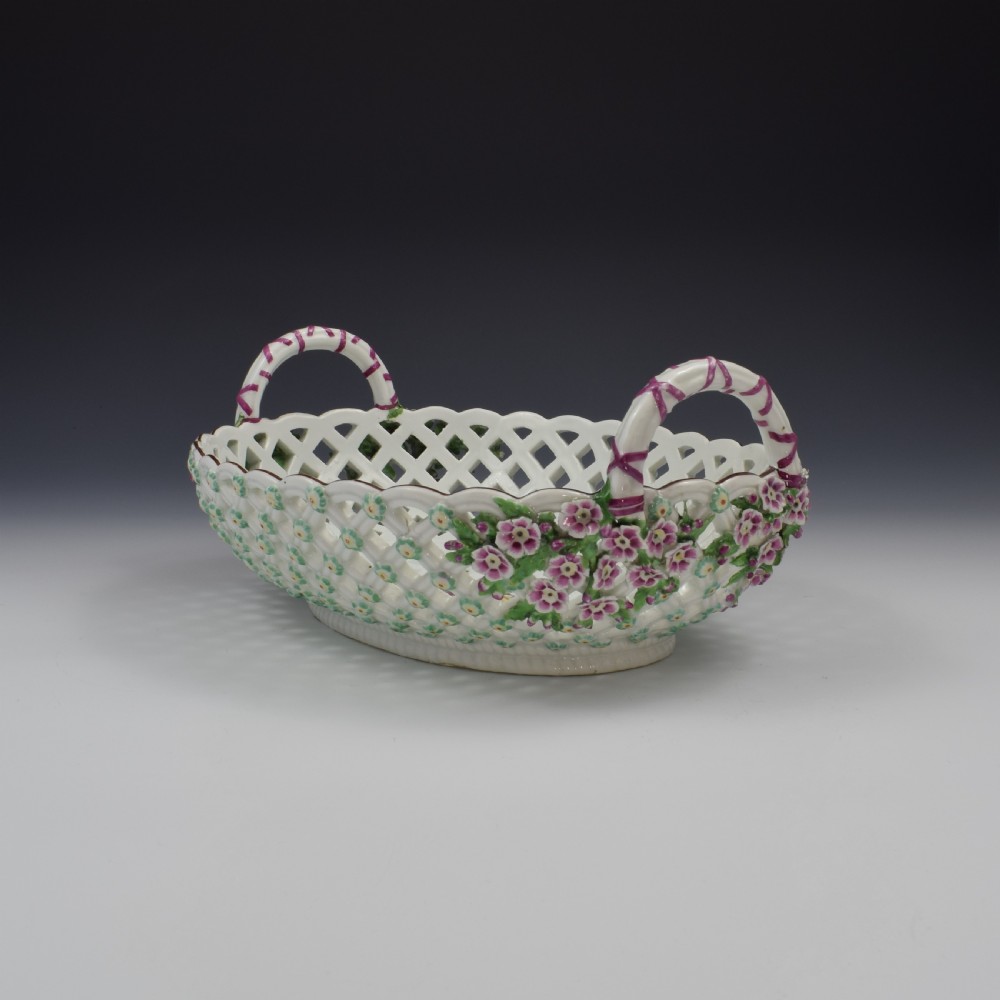 Fine Large Chelsea Red Anchor Porcelain Basket c.1750-1758 View IX