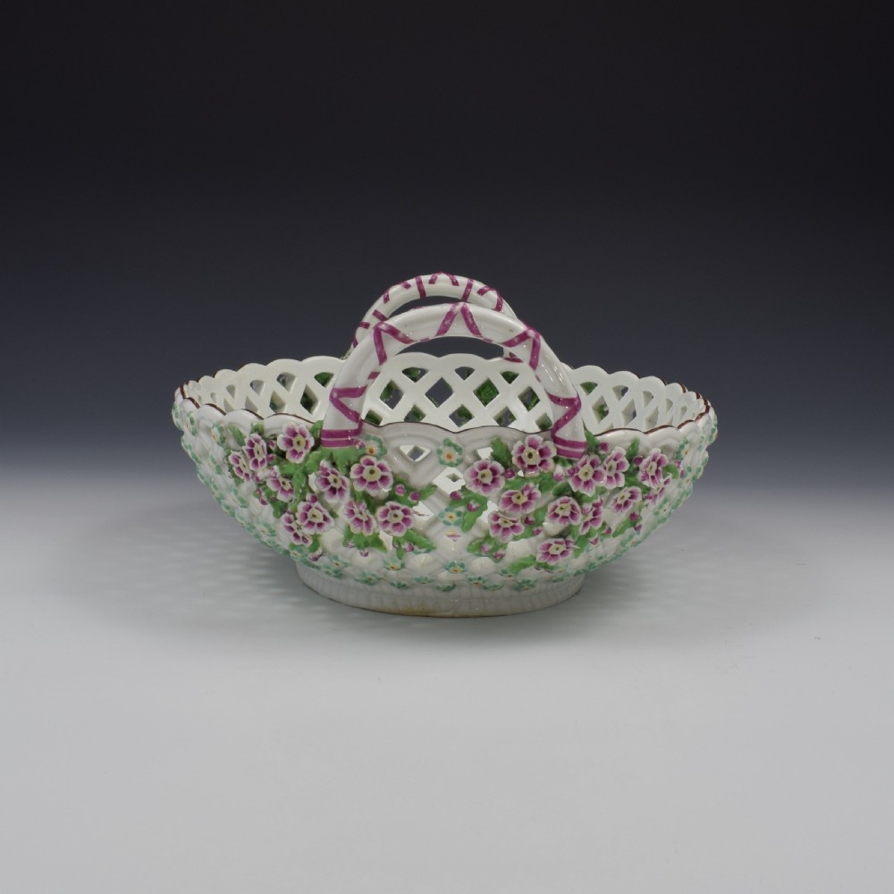 Fine Large Chelsea Red Anchor Porcelain Basket c.1750-1758 View XI