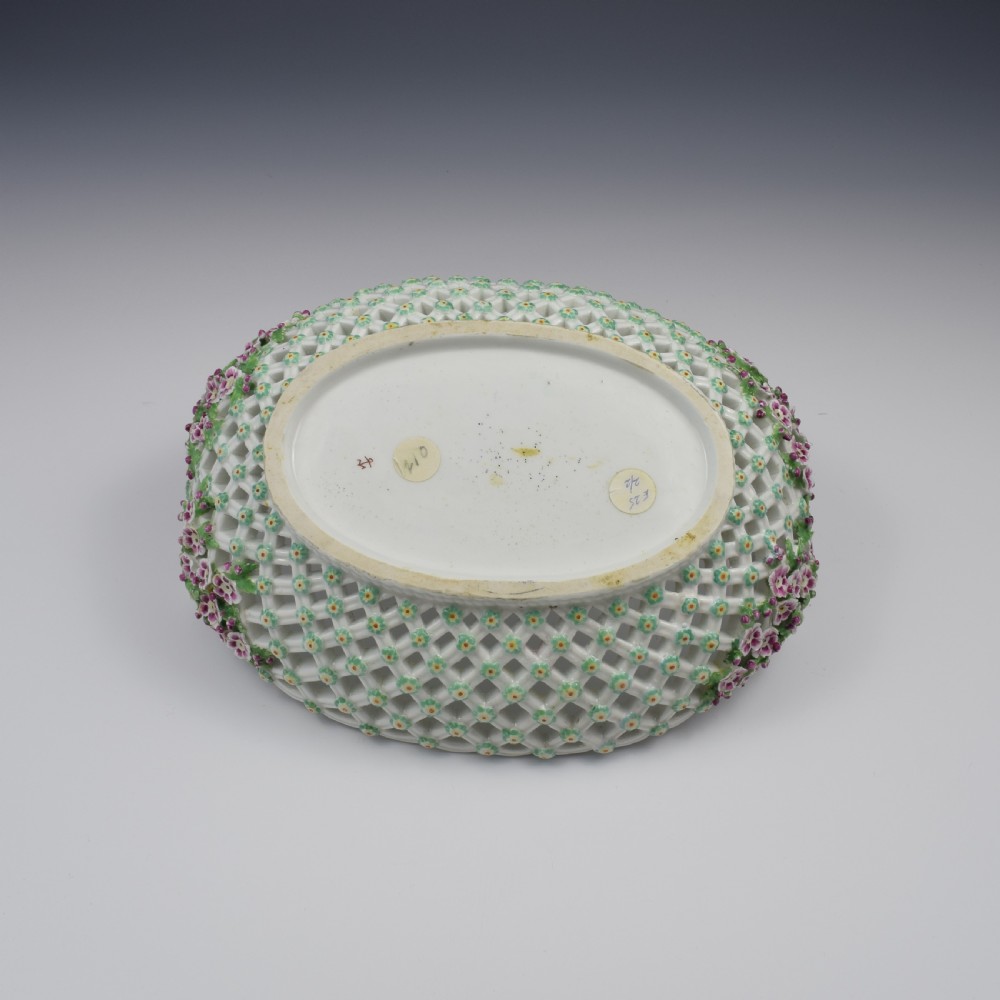 Fine Large Chelsea Red Anchor Porcelain Basket c.1750-1758 View XII