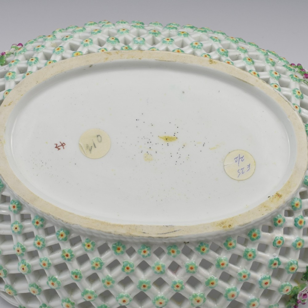 Fine Large Chelsea Red Anchor Porcelain Basket c.1750-1758 View XIII