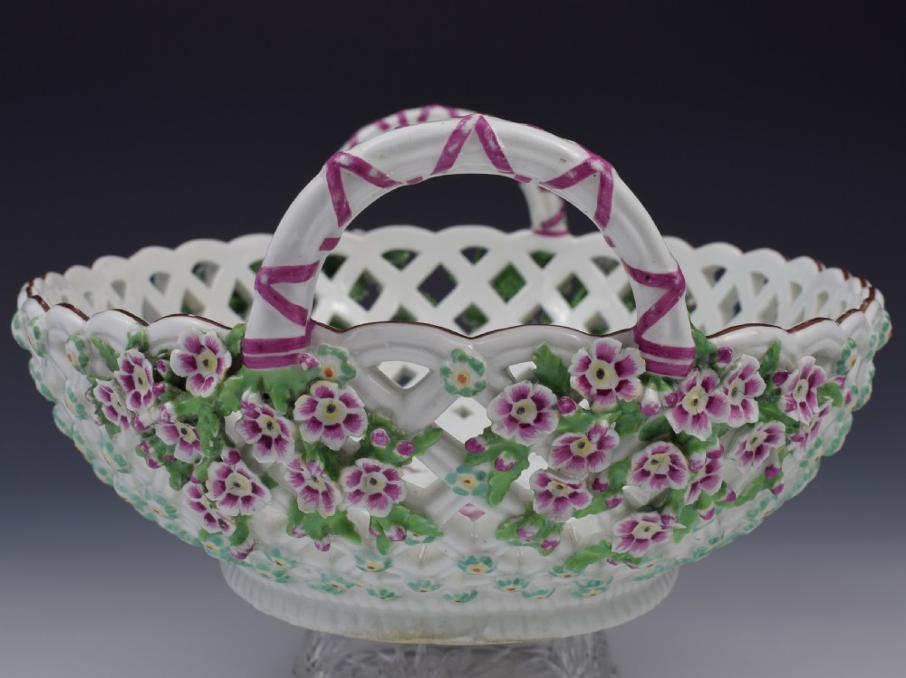 Fine Large Chelsea Red Anchor Porcelain Basket c.1750-1758 View XVI