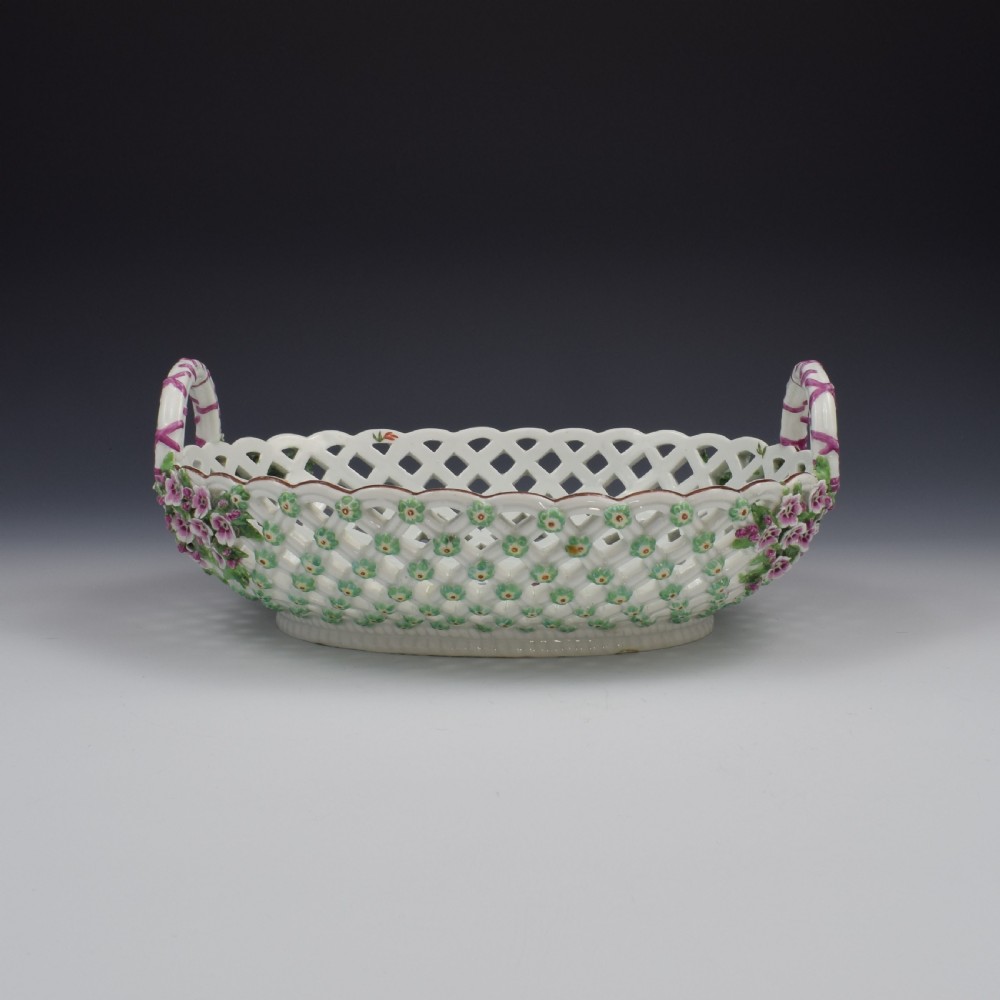 Fine Large Chelsea Red Anchor Porcelain Basket c.1750-1758 View V
