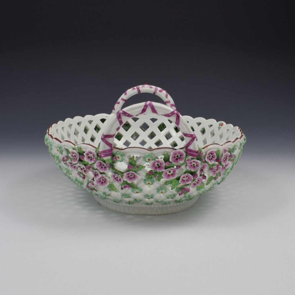 Fine Large Chelsea Red Anchor Porcelain Basket c.1750-1758 View VI