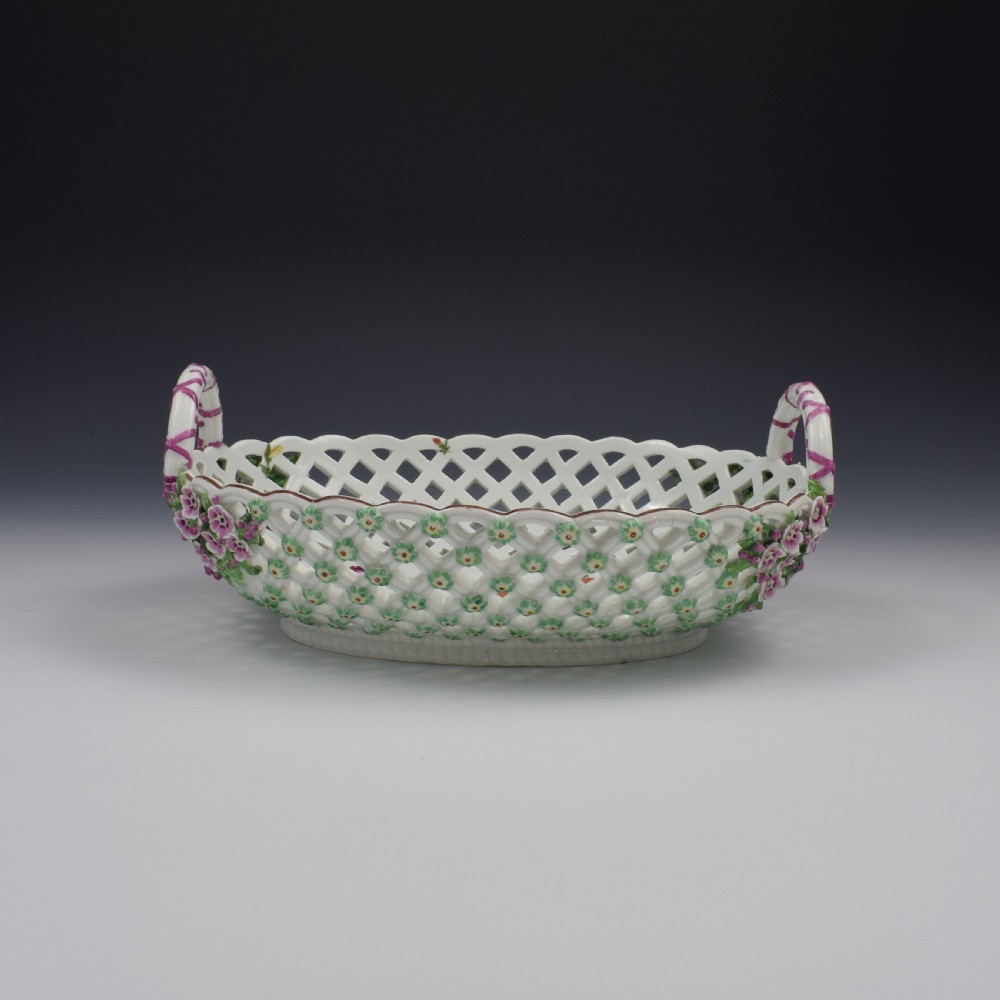 Fine Large Chelsea Red Anchor Porcelain Basket c.1750-1758 View VII
