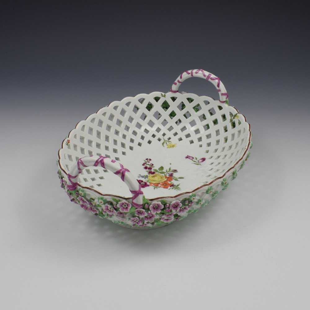 Fine Large Chelsea Red Anchor Porcelain Basket c.1750-1758 View XII