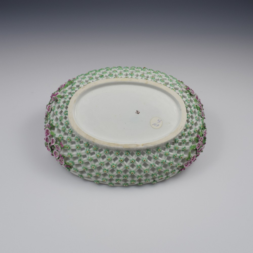 Fine Large Chelsea Red Anchor Porcelain Basket c.1750-1758 View XIII
