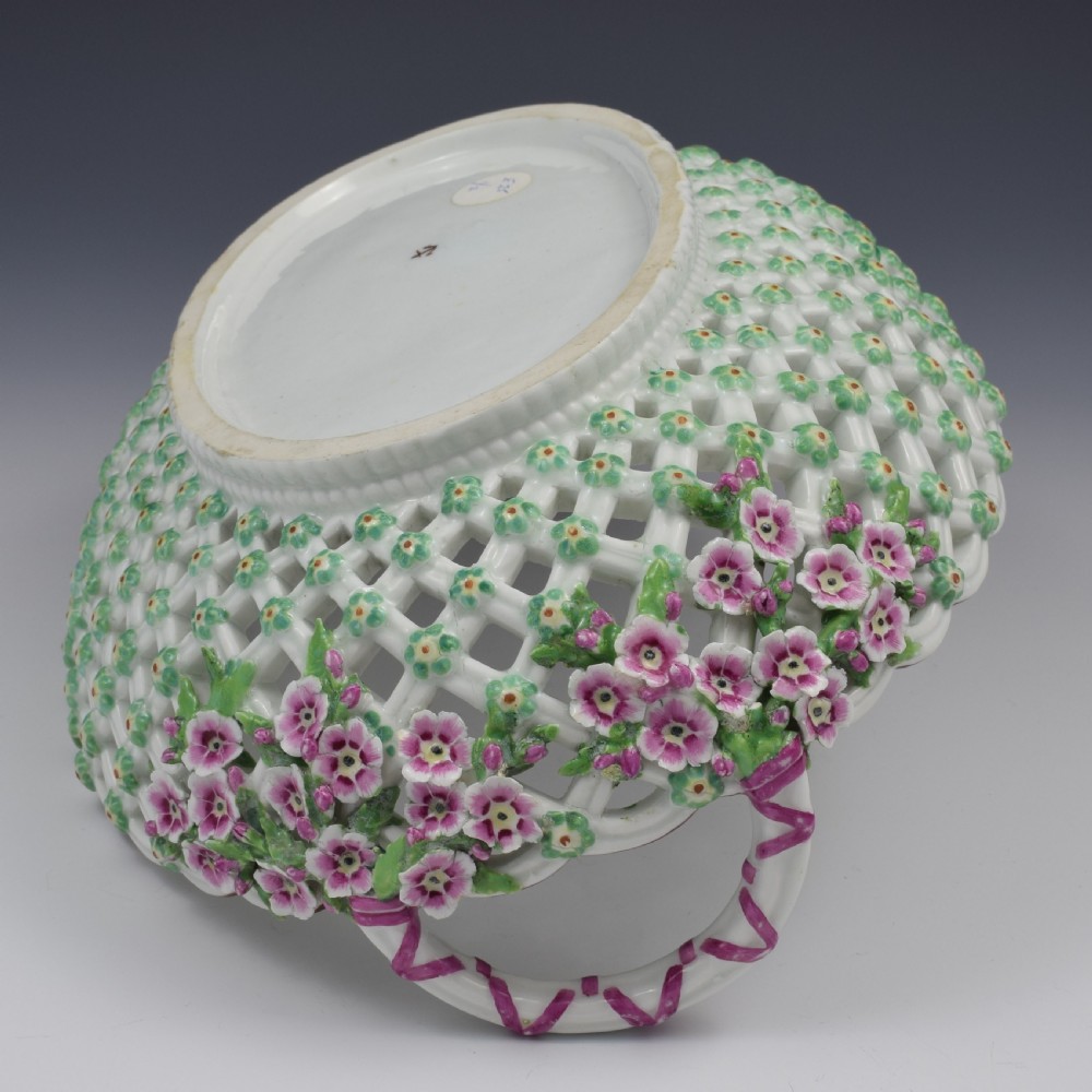 Fine Large Chelsea Red Anchor Porcelain Basket c.1750-1758 View XVI