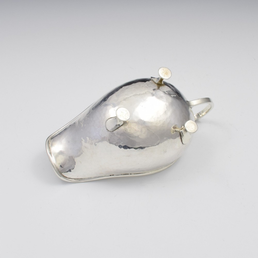 Art & Crafts A. E. Jones Planished Silver Sauce Boat  View XI