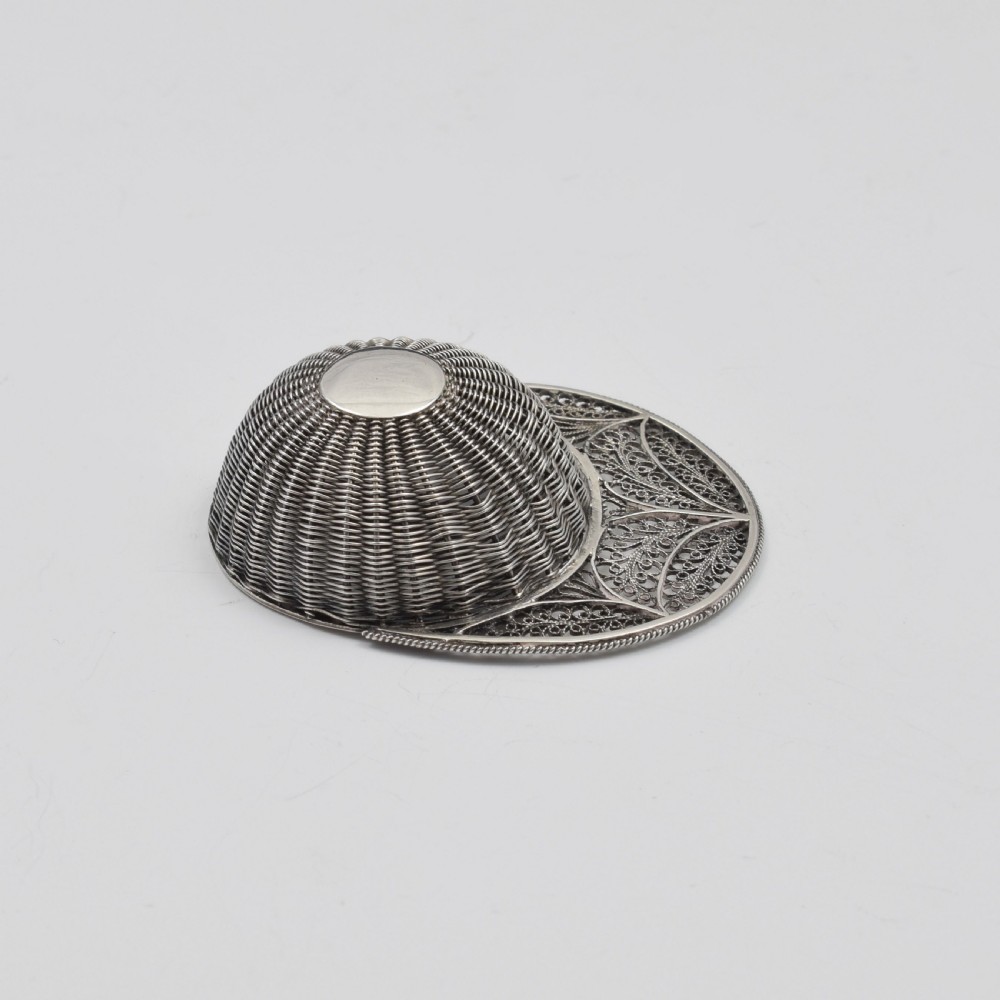 Georgian Silver Filigree Jockey Cap Caddy Spoon View II