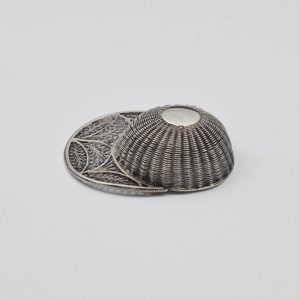 Georgian Silver Filigree Jockey Cap Caddy Spoon View IV