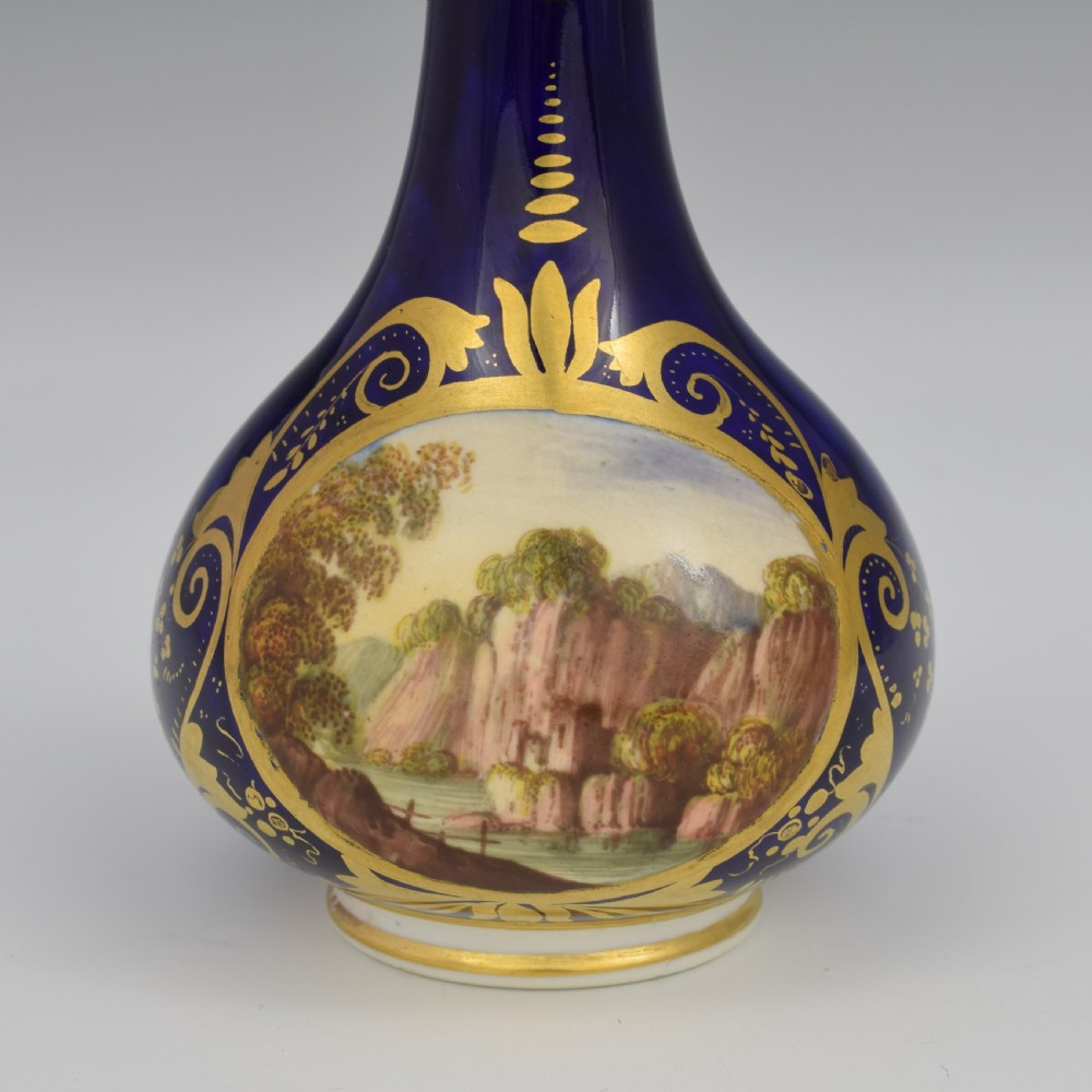 Georgian Derby Porcelain Scent Bottle Landscape View c.1815 View VII