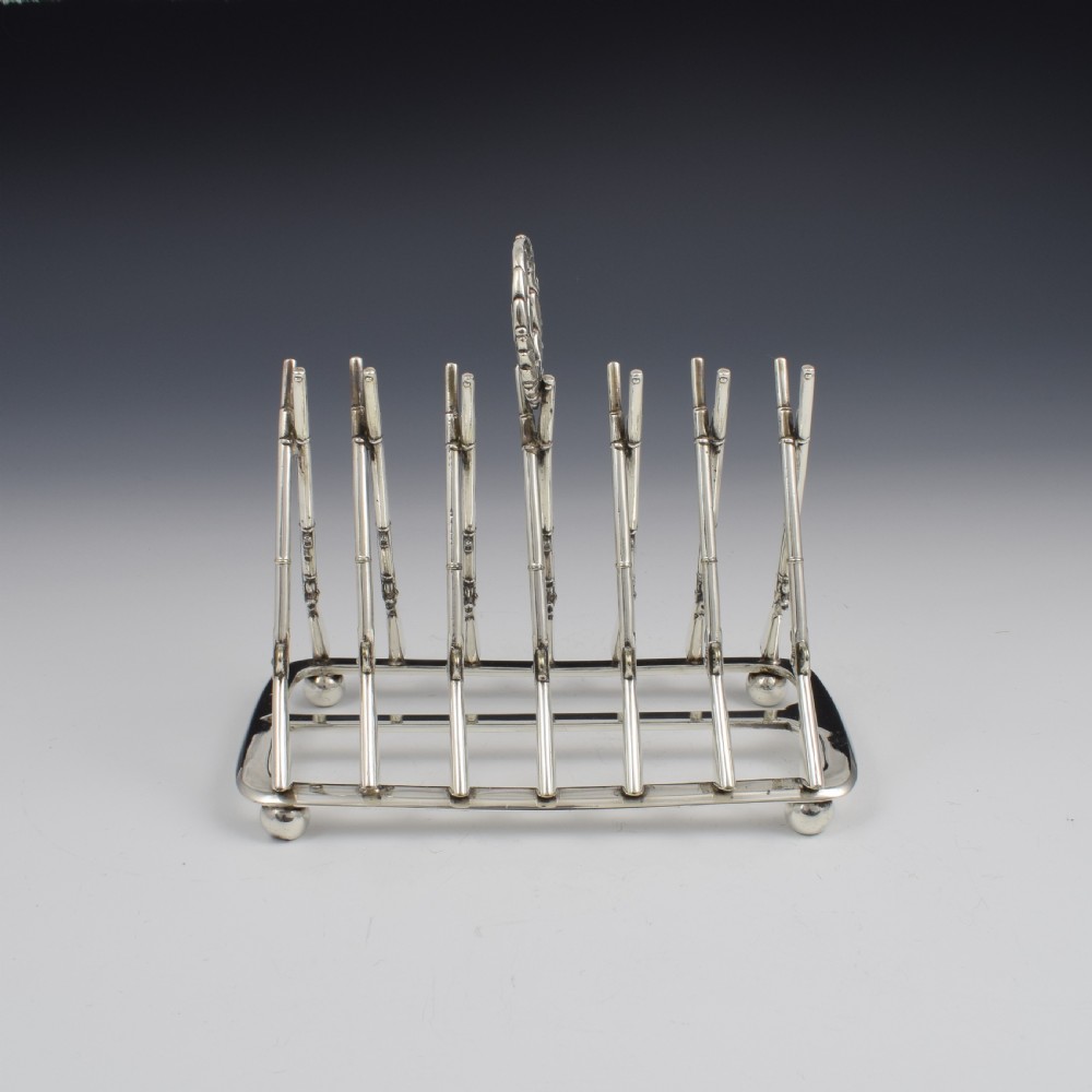 Rare Victorian Silver Plated Rifle Toast Rack Registered Design 1871 View VIII