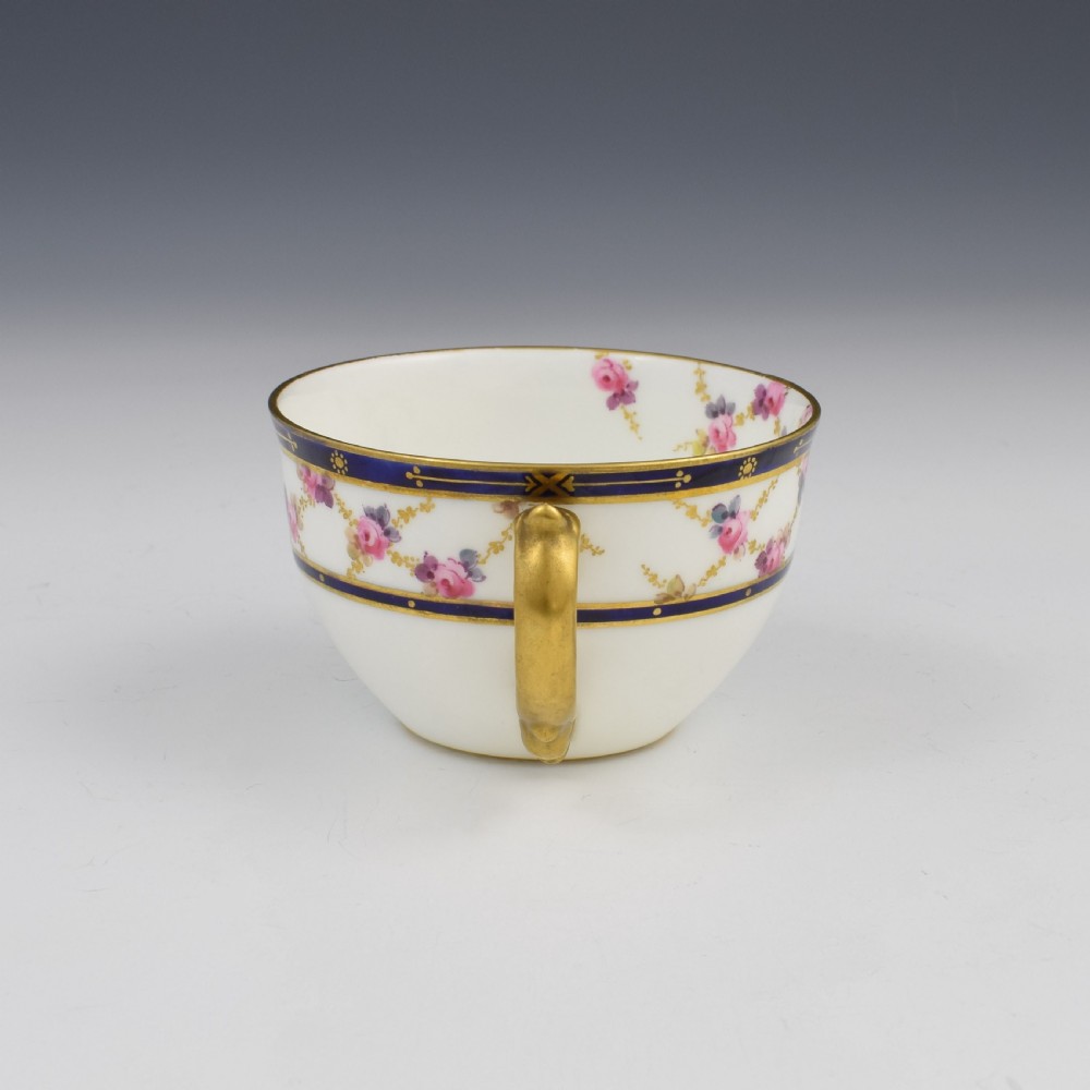 Fine Victorian Royal Crown Derby Porcelain Tea Cup & Saucer 5648 View V