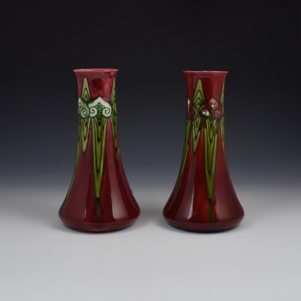 Pair Of Minton Secessionist No. 1 Vases Model 3334