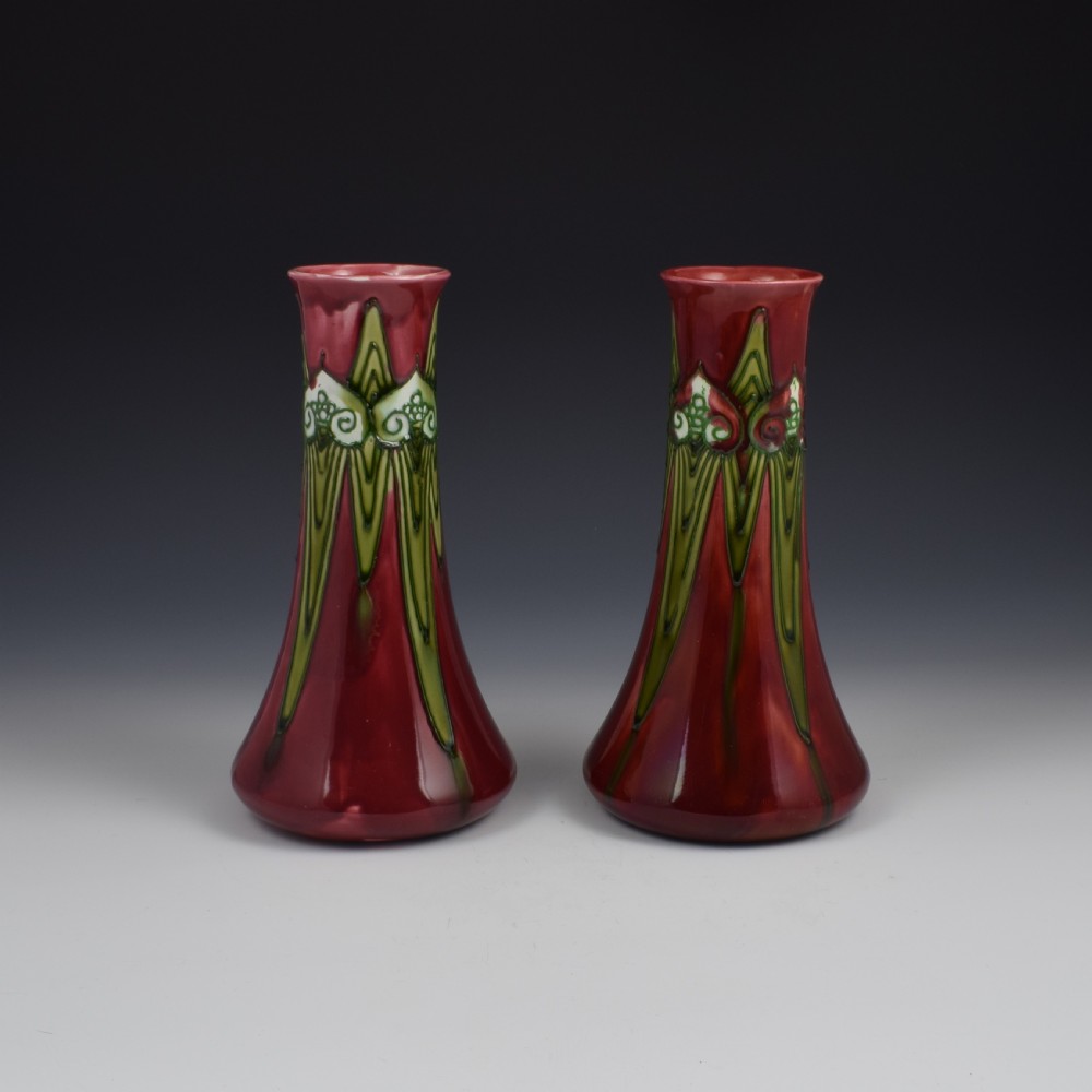 Pair Of Minton Secessionist No. 1 Vases Model 3334 View IV