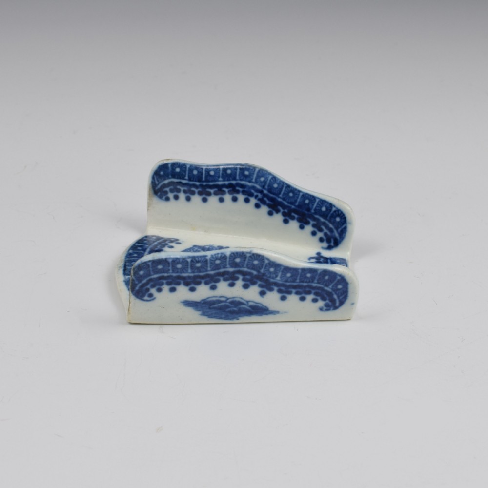 Caughley Porcelain Fisherman Pattern Asparagus Server c.1785 View III