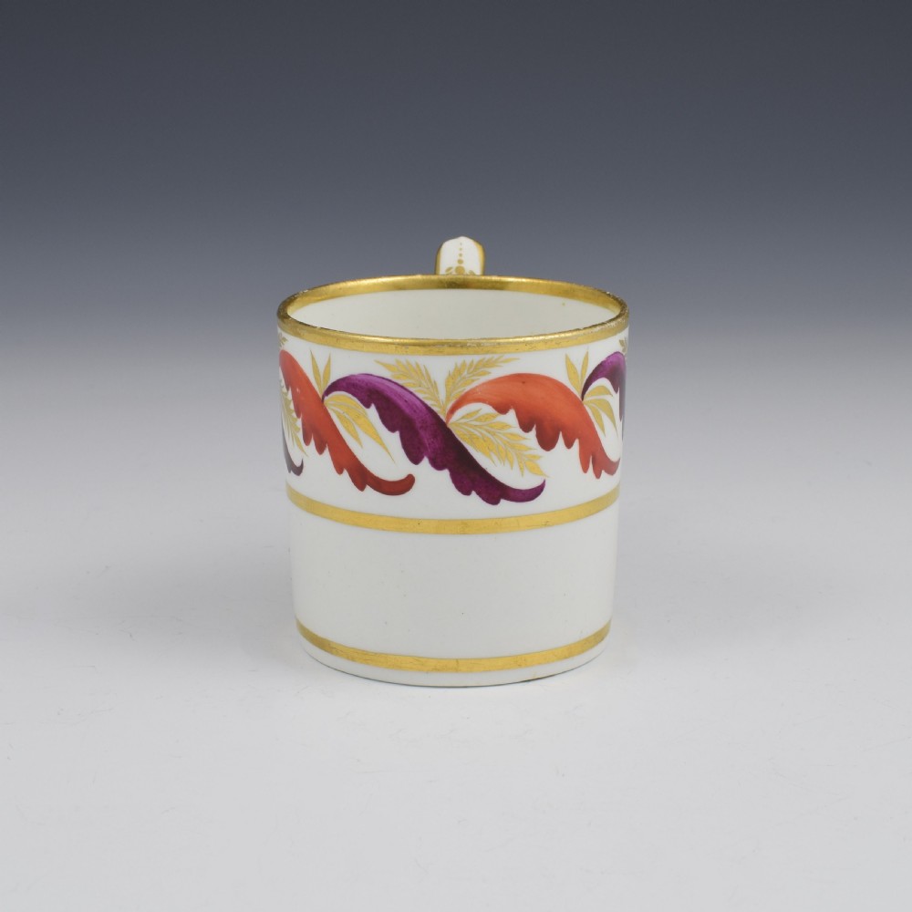 Fine Georgian Derby Porcelain Coffee Can Ear Shape Handle c.1815 View II