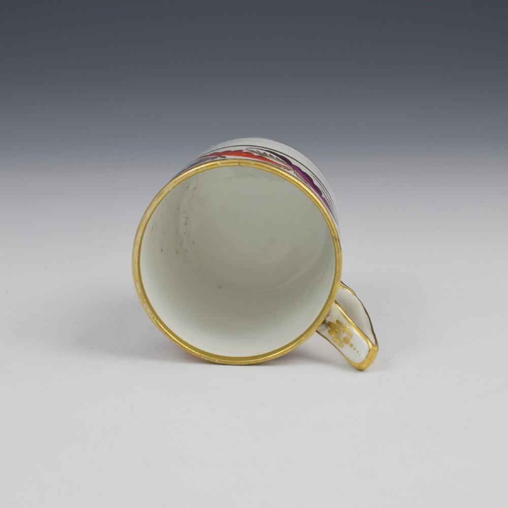 Fine Georgian Derby Porcelain Coffee Can Ear Shape Handle c.1815 View V